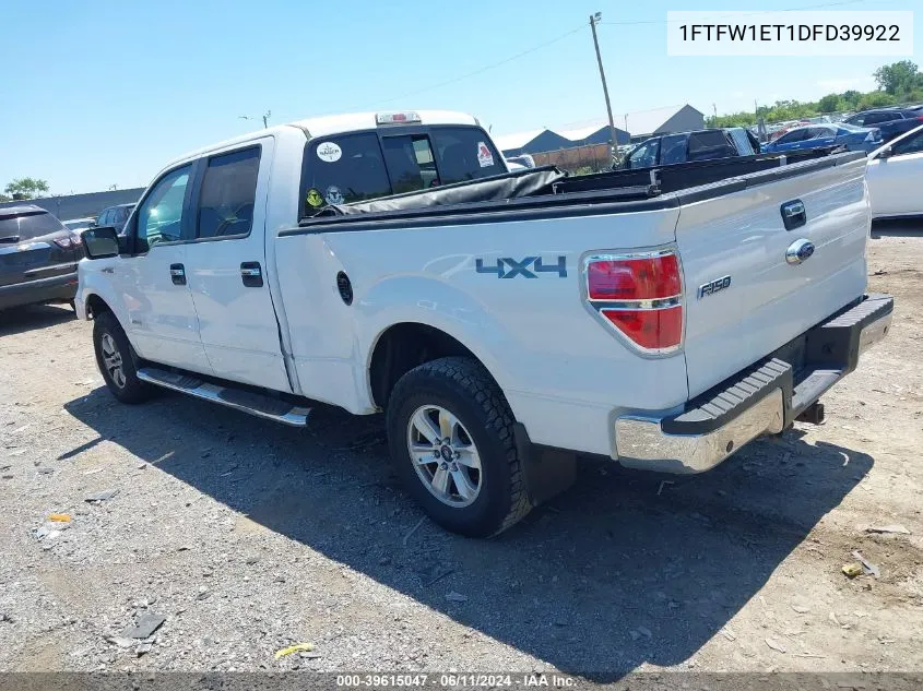 2013 Ford F-150 Xlt VIN: 1FTFW1ET1DFD39922 Lot: 39615047