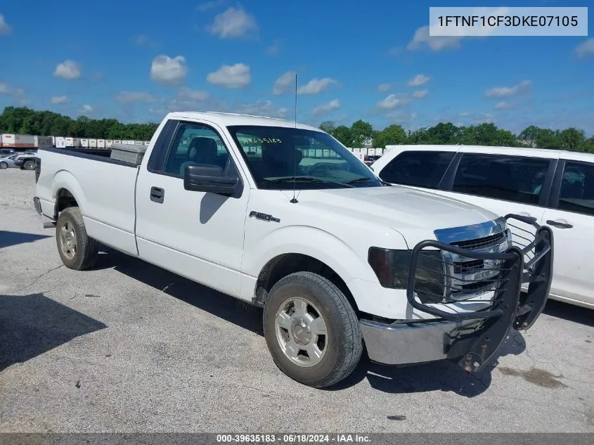 2013 Ford F-150 Xl VIN: 1FTNF1CF3DKE07105 Lot: 39635183