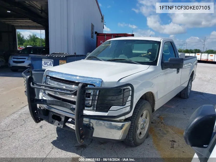 1FTNF1CF3DKE07105 2013 Ford F-150 Xl