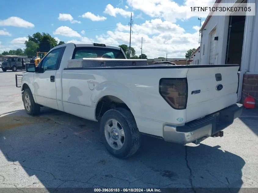 1FTNF1CF3DKE07105 2013 Ford F-150 Xl