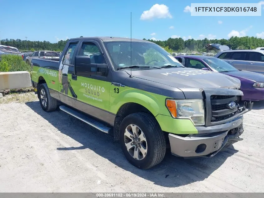 2013 Ford F-150 Stx VIN: 1FTFX1CF3DKG16748 Lot: 39691102