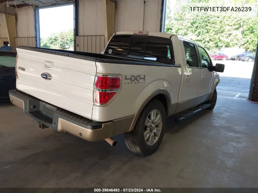 1FTFW1ET3DFA26239 2013 Ford F-150 Lariat