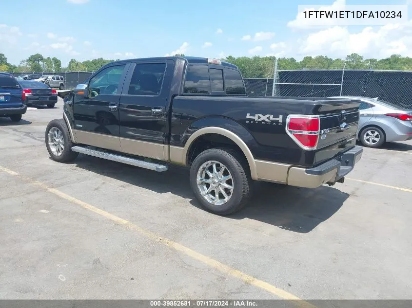 2013 Ford F-150 Lariat VIN: 1FTFW1ET1DFA10234 Lot: 39852681