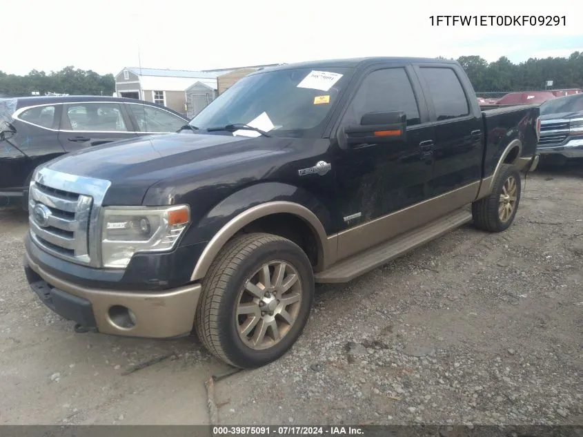 2013 Ford F150 Supercrew VIN: 1FTFW1ET0DKF09291 Lot: 39875091