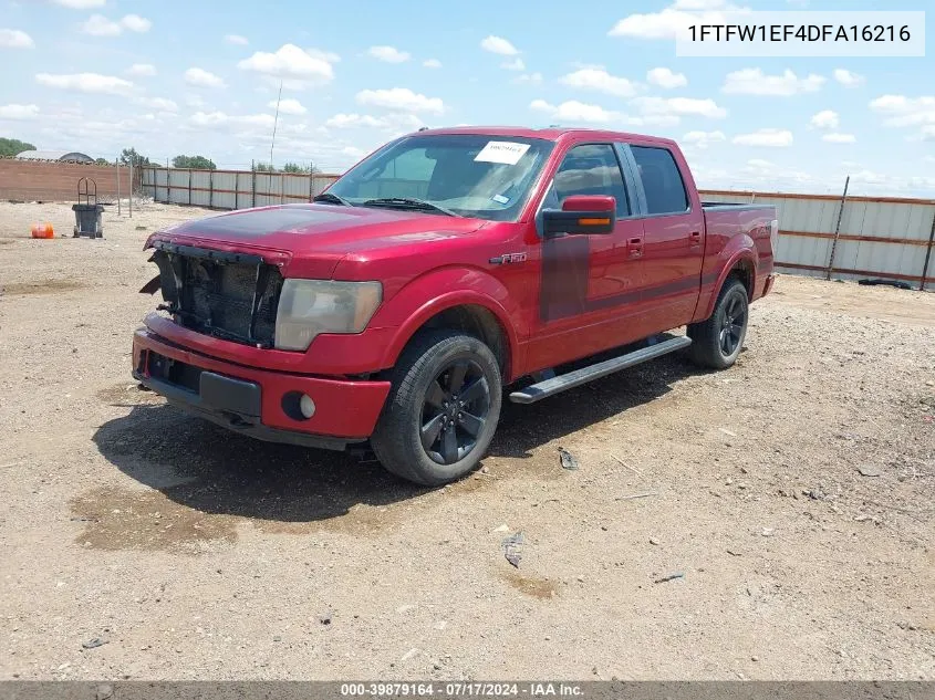 2013 Ford F-150 Fx4 VIN: 1FTFW1EF4DFA16216 Lot: 39879164