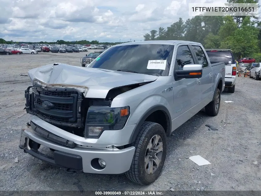 1FTFW1ET2DKG16651 2013 Ford F-150 Fx4