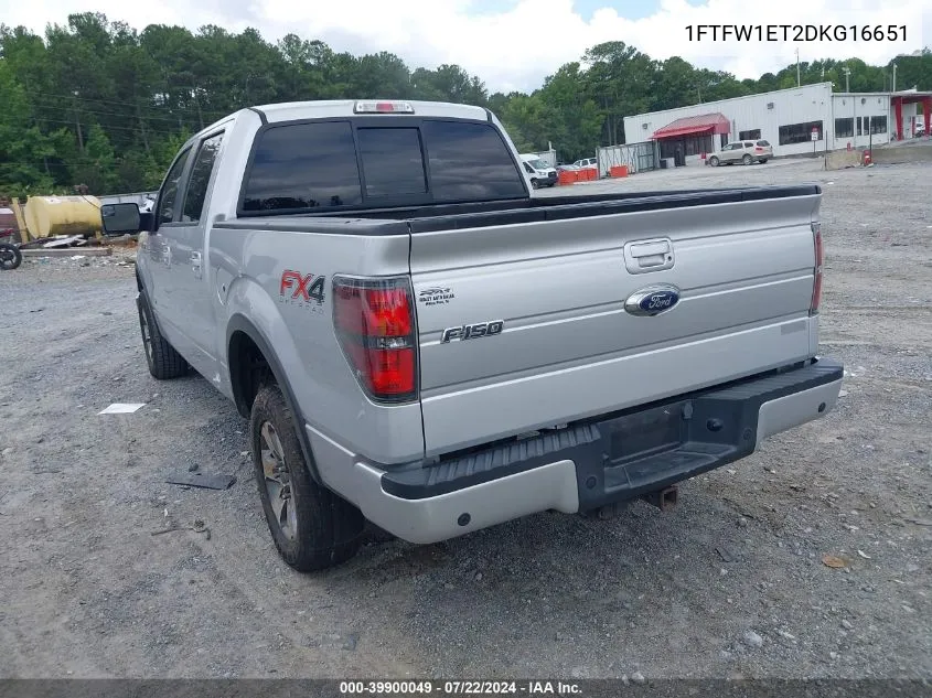 2013 Ford F-150 Fx4 VIN: 1FTFW1ET2DKG16651 Lot: 39900049