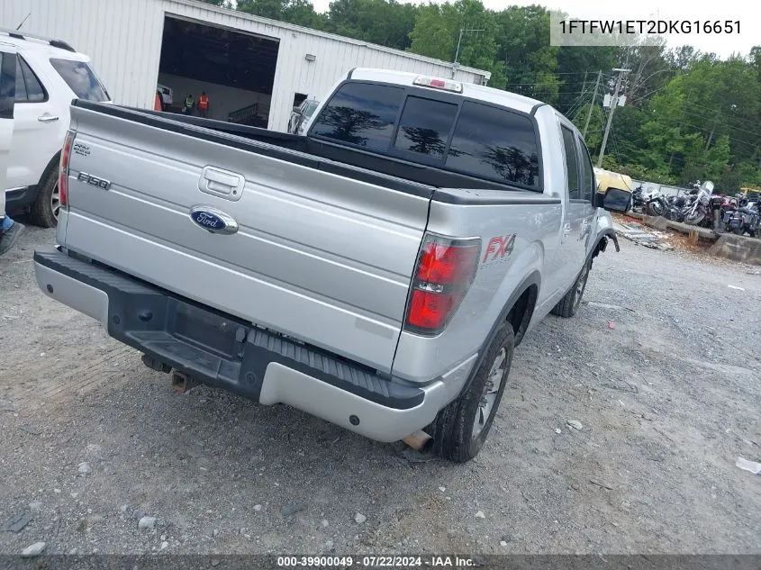 2013 Ford F-150 Fx4 VIN: 1FTFW1ET2DKG16651 Lot: 39900049