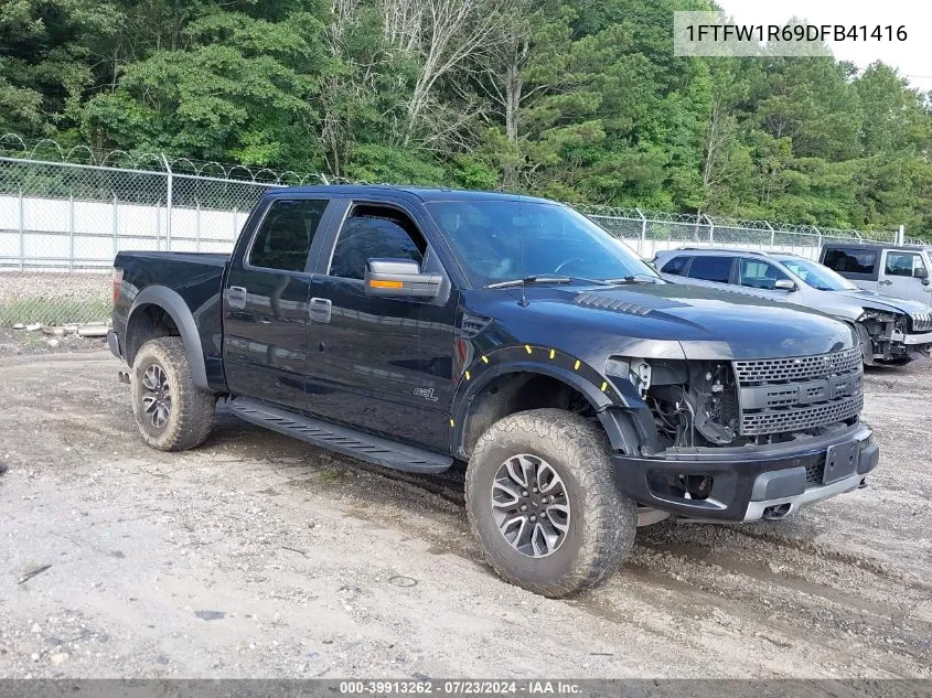 2013 Ford F-150 Svt Raptor VIN: 1FTFW1R69DFB41416 Lot: 39913262