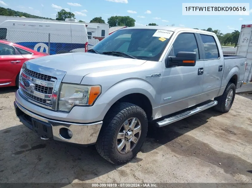 2013 Ford F-150 Xlt VIN: 1FTFW1ET8DKD90616 Lot: 39916919