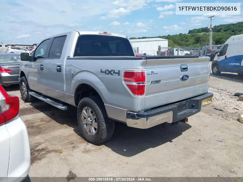 2013 Ford F-150 Xlt VIN: 1FTFW1ET8DKD90616 Lot: 39916919