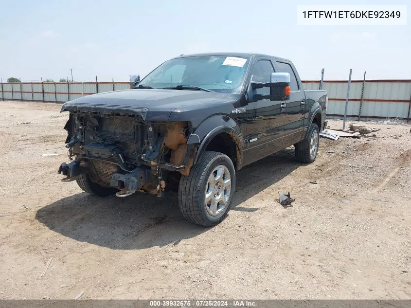 1FTFW1ET6DKE92349 2013 Ford F-150 Lariat