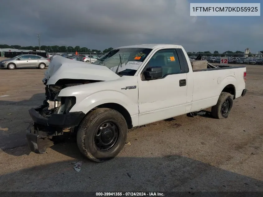 2013 Ford F-150 Xl VIN: 1FTMF1CM7DKD55925 Lot: 39941355