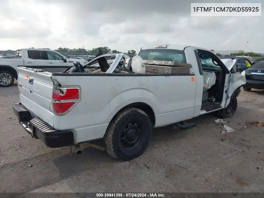 2013 Ford F-150 Xl VIN: 1FTMF1CM7DKD55925 Lot: 39941355