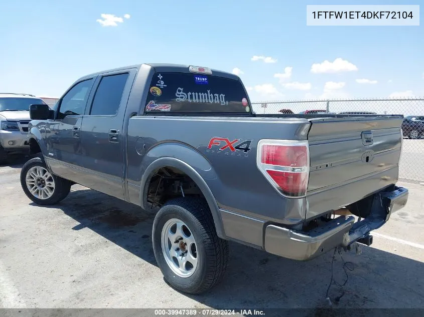 1FTFW1ET4DKF72104 2013 Ford F-150 Fx4