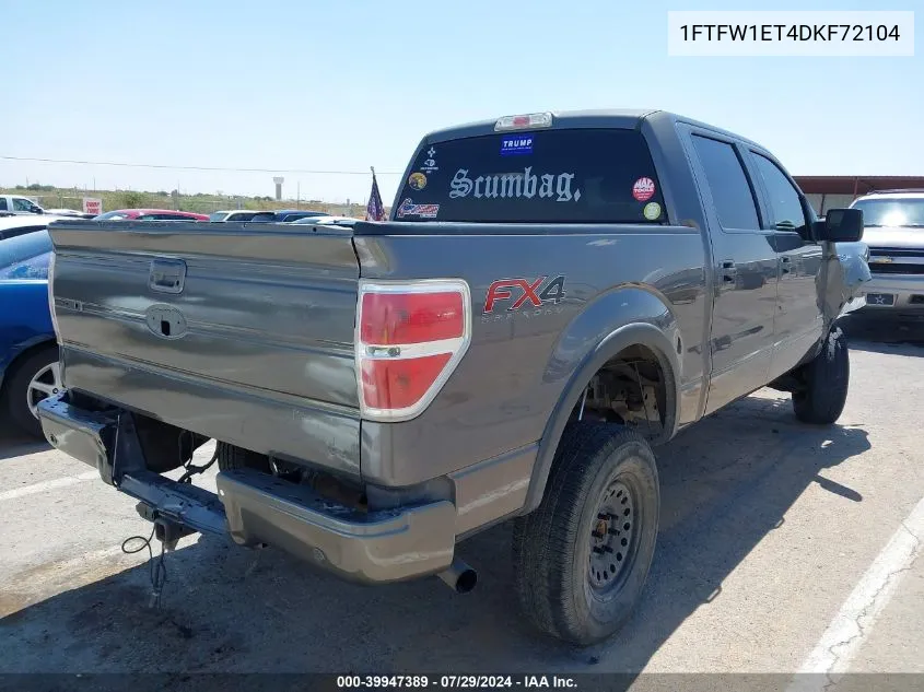 1FTFW1ET4DKF72104 2013 Ford F-150 Fx4