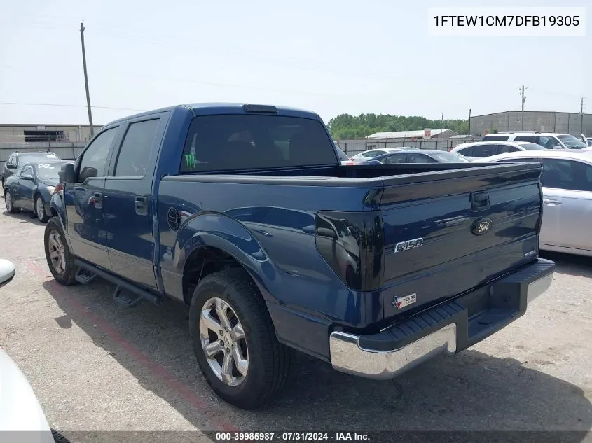 2013 Ford F-150 Xlt VIN: 1FTEW1CM7DFB19305 Lot: 39985987