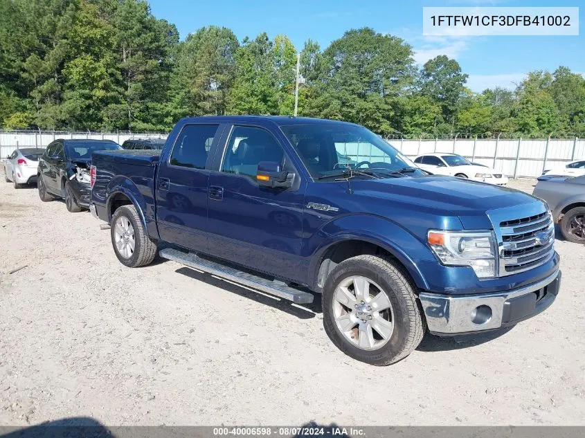 1FTFW1CF3DFB41002 2013 Ford F-150 Lariat