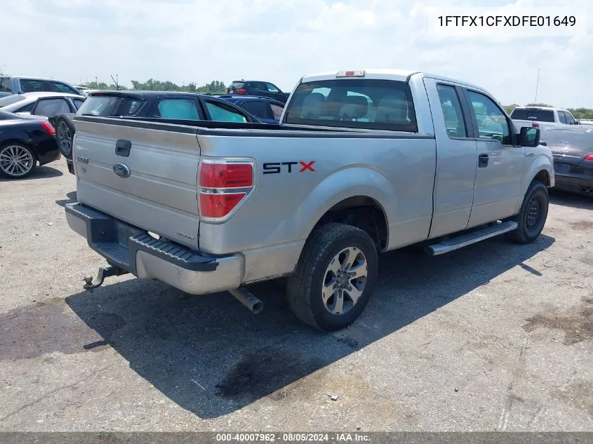 2013 Ford F-150 Stx VIN: 1FTFX1CFXDFE01649 Lot: 40007962