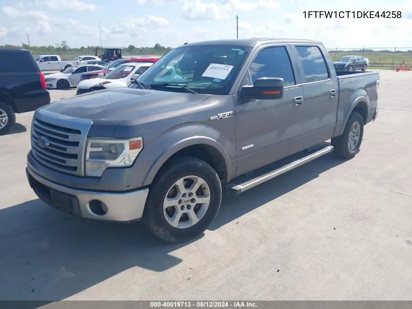 2013 Ford F-150 Lariat VIN: 1FTFW1CT1DKE44258 Lot: 40019713