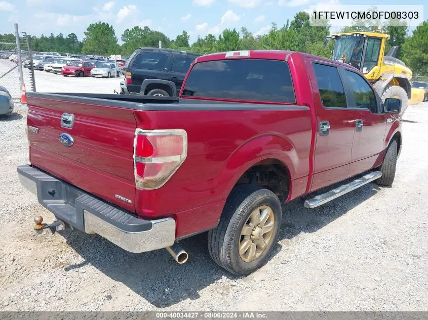 2013 Ford F-150 Xlt VIN: 1FTEW1CM6DFD08303 Lot: 40034427