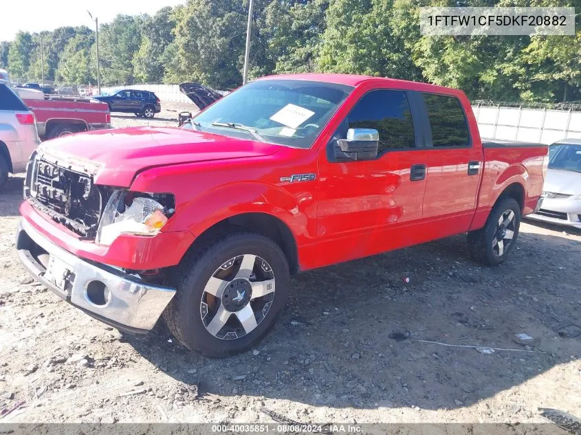 2013 Ford F-150 Xlt VIN: 1FTFW1CF5DKF20882 Lot: 40035851