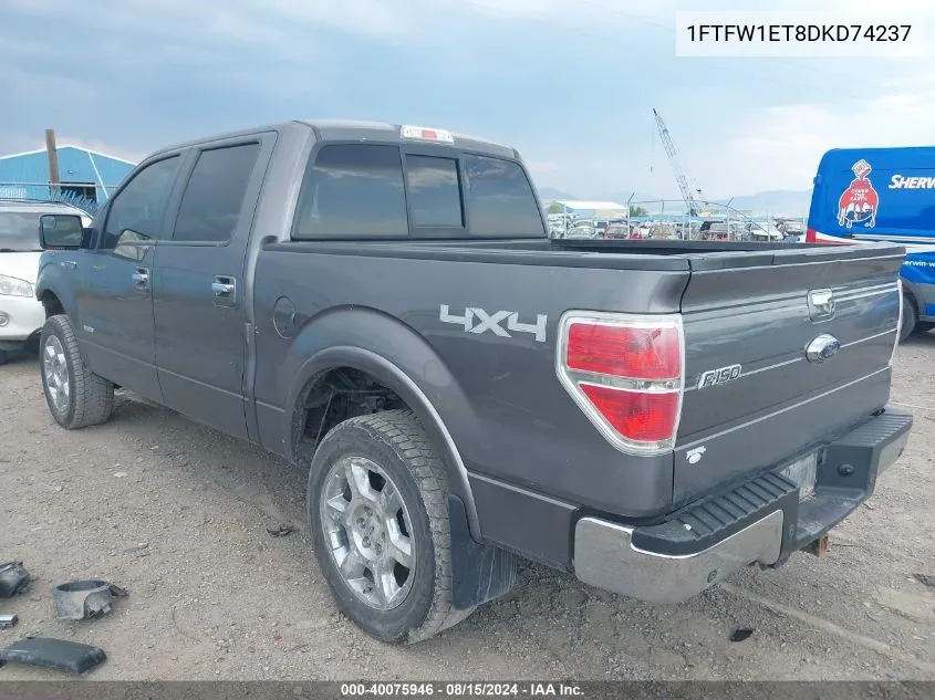 1FTFW1ET8DKD74237 2013 Ford F-150 Lariat