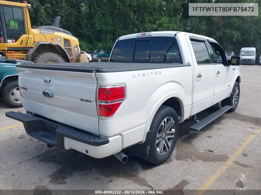 1FTFW1ET8DFB75472 2013 Ford F-150 Limited