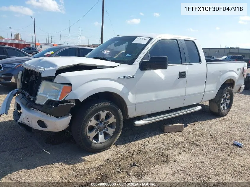 2013 Ford F-150 Stx VIN: 1FTFX1CF3DFD47918 Lot: 40088860