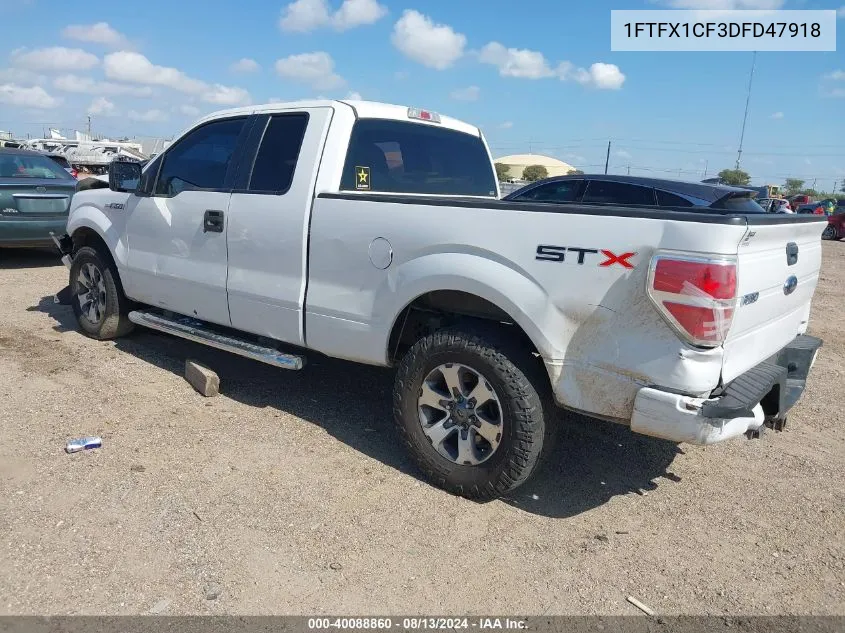 2013 Ford F-150 Stx VIN: 1FTFX1CF3DFD47918 Lot: 40088860