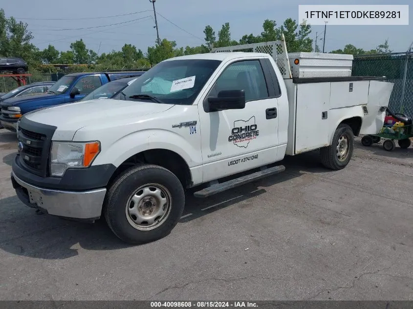 2013 Ford F-150 Xl VIN: 1FTNF1ET0DKE89281 Lot: 40098608