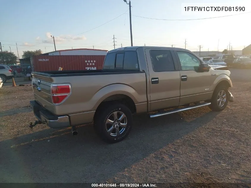 1FTFW1CTXDFD81590 2013 Ford F-150 Xlt