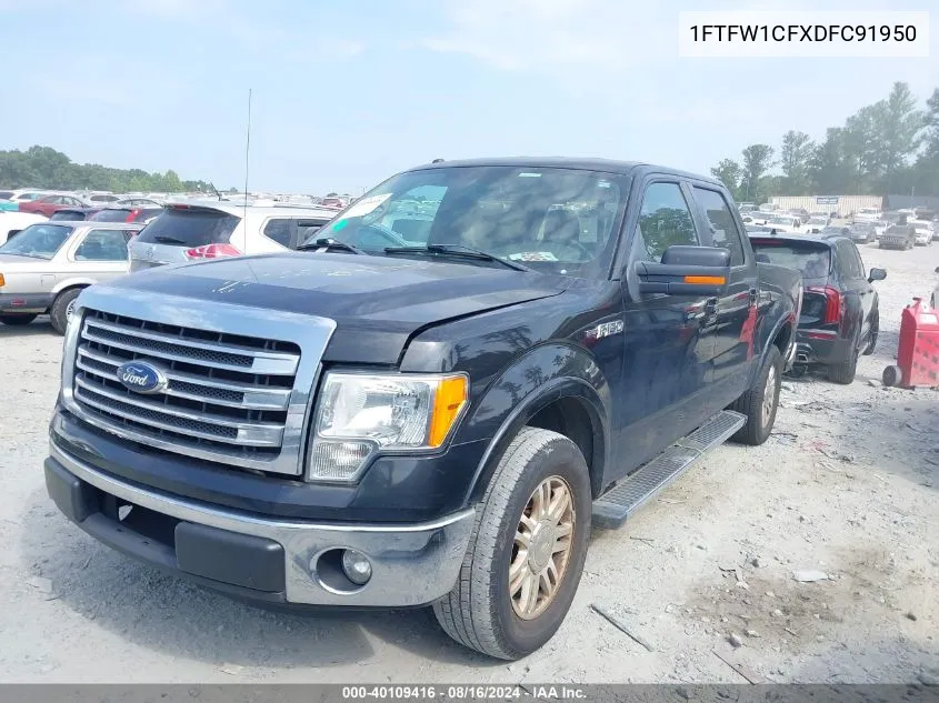 2013 Ford F-150 Lariat VIN: 1FTFW1CFXDFC91950 Lot: 40109416