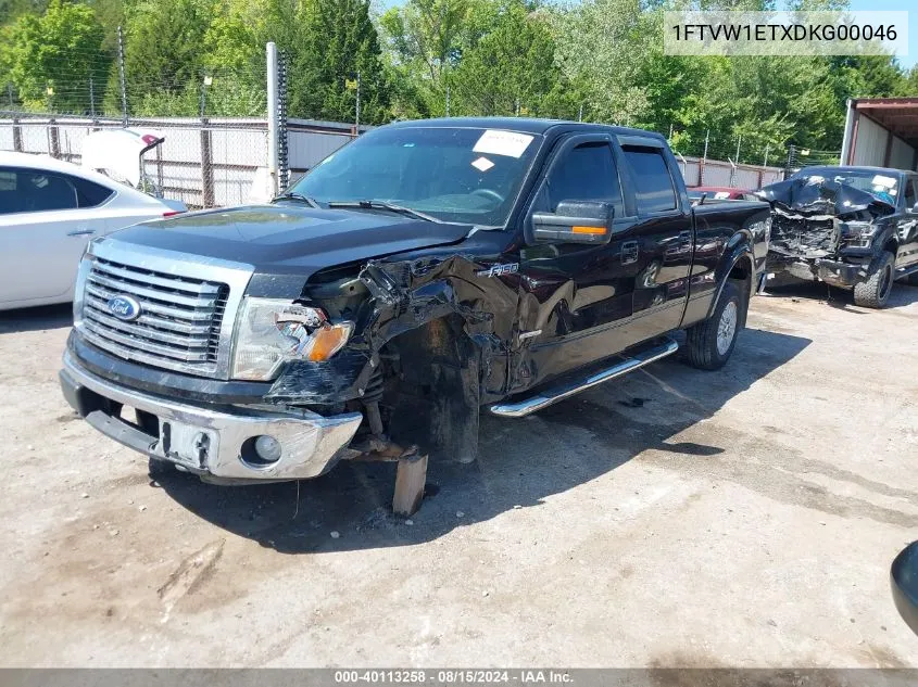 1FTVW1ETXDKG00046 2013 Ford F-150 Lariat