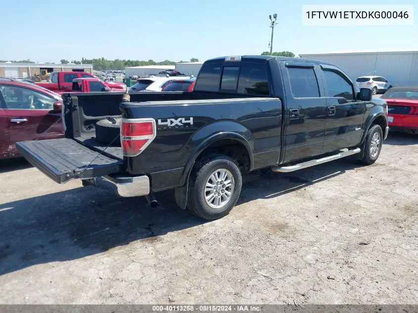 1FTVW1ETXDKG00046 2013 Ford F-150 Lariat