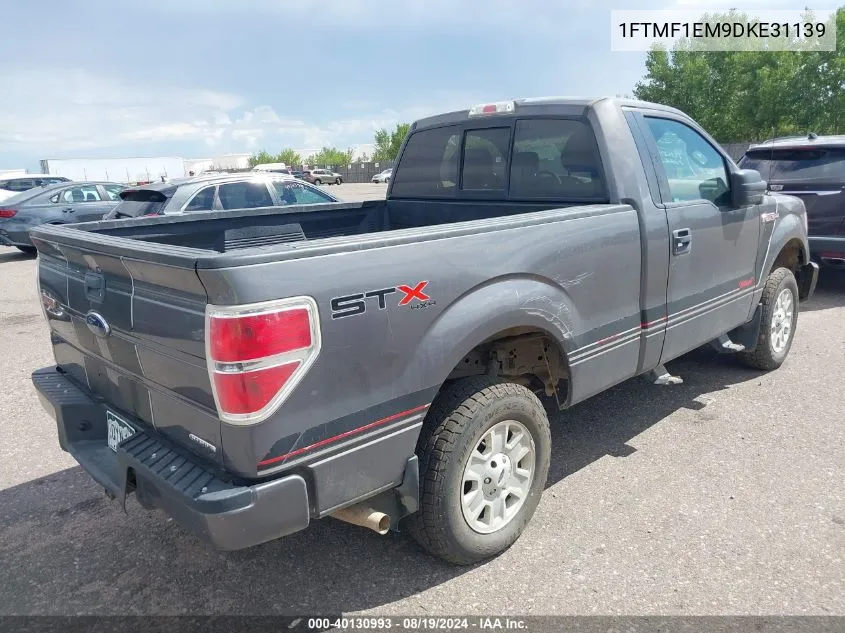 2013 Ford F-150 Stx VIN: 1FTMF1EM9DKE31139 Lot: 40130993