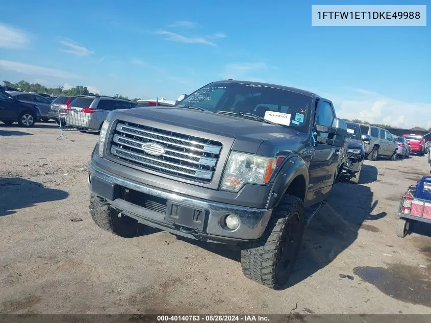 2013 Ford F-150 Xlt VIN: 1FTFW1ET1DKE49988 Lot: 40140763