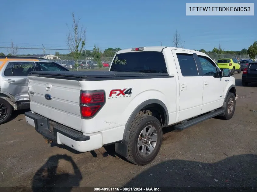 2013 Ford F150 Supercrew VIN: 1FTFW1ET8DKE68053 Lot: 40151116