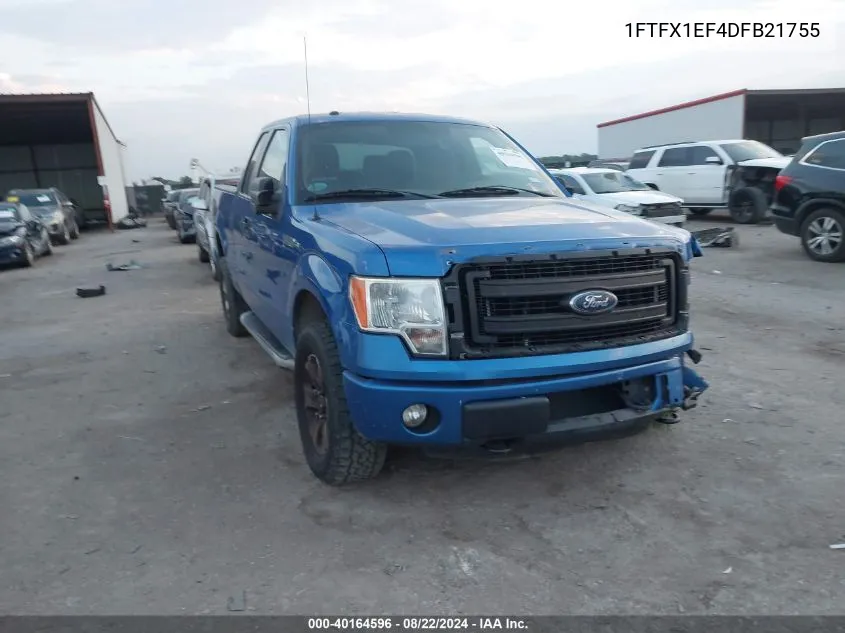 2013 Ford F-150 Stx VIN: 1FTFX1EF4DFB21755 Lot: 40164596