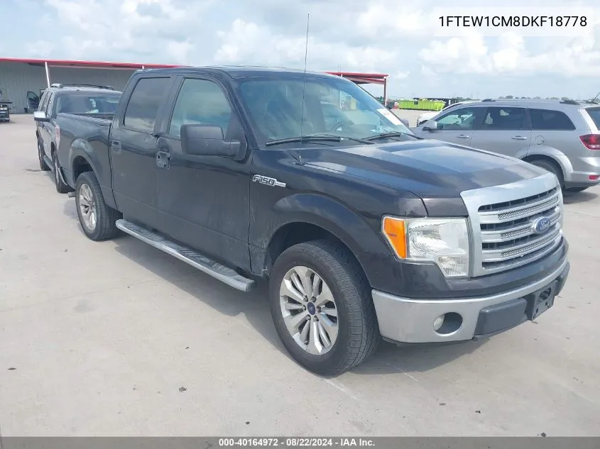 2013 Ford F-150 Xlt VIN: 1FTEW1CM8DKF18778 Lot: 40164972