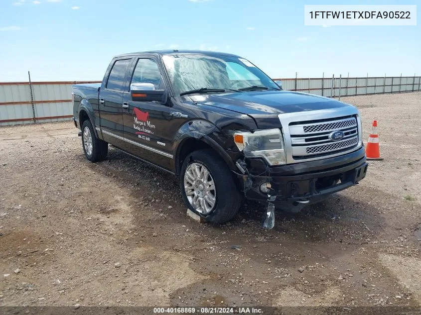 2013 Ford F-150 Platinum VIN: 1FTFW1ETXDFA90522 Lot: 40168869