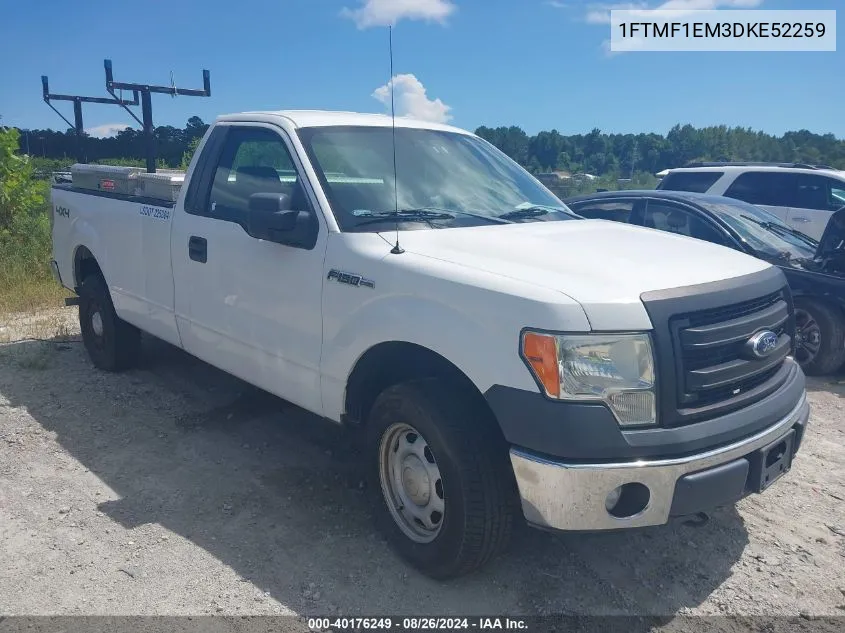 2013 Ford F-150 Xl VIN: 1FTMF1EM3DKE52259 Lot: 40176249