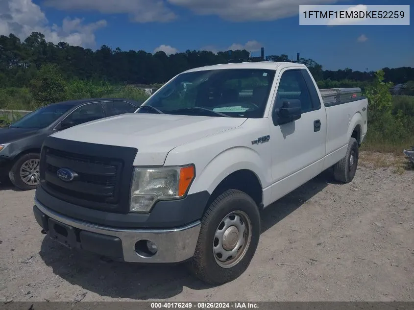 2013 Ford F-150 Xl VIN: 1FTMF1EM3DKE52259 Lot: 40176249