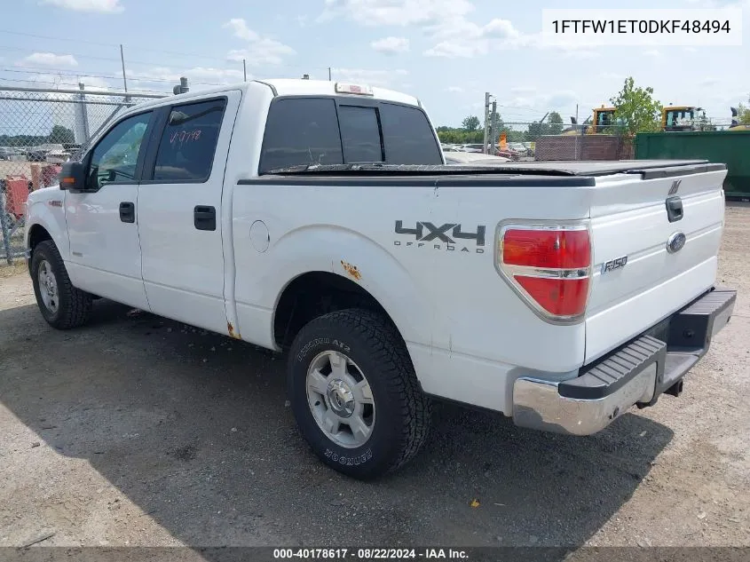 1FTFW1ET0DKF48494 2013 Ford F-150 Xlt