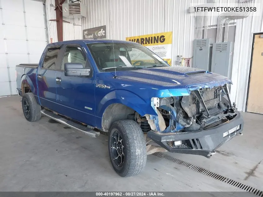 1FTFW1ET0DKE51358 2013 Ford F-150 Xlt