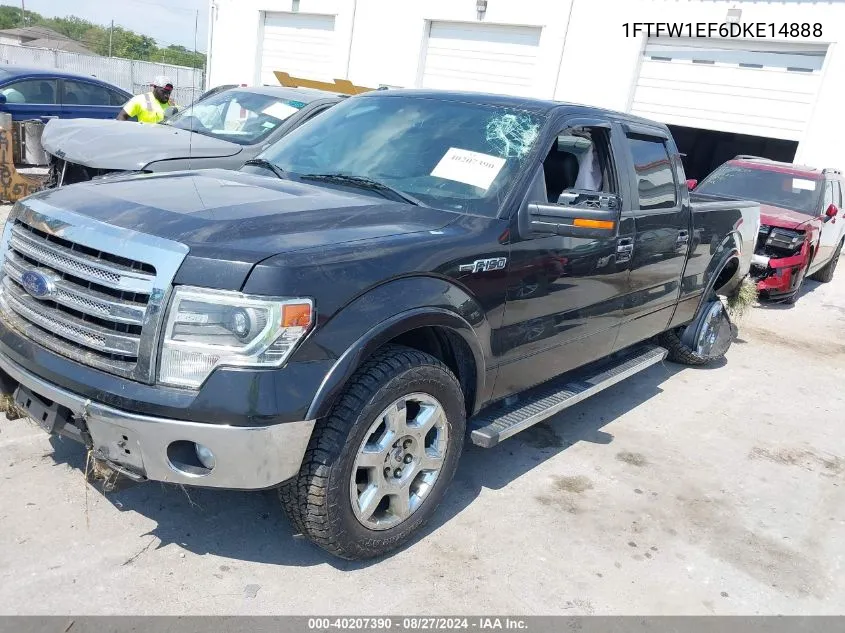 2013 Ford F-150 Lariat VIN: 1FTFW1EF6DKE14888 Lot: 40207390