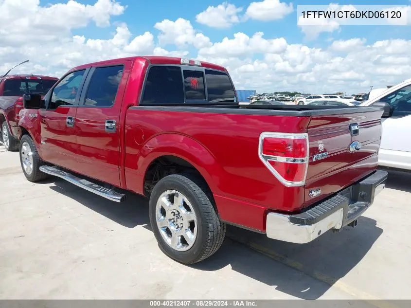 2013 Ford F-150 Xlt VIN: 1FTFW1CT6DKD06120 Lot: 40212407