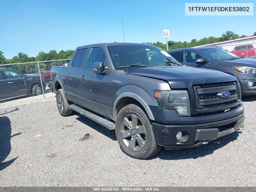 1FTFW1EF0DKE53802 2013 Ford F-150 Fx4