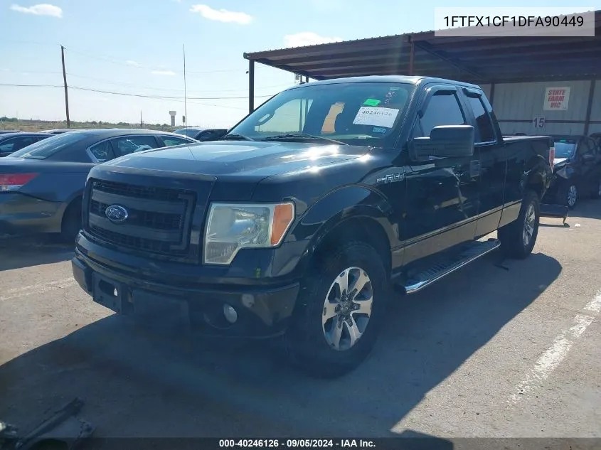 2013 Ford F-150 Super Cab VIN: 1FTFX1CF1DFA90449 Lot: 40246126