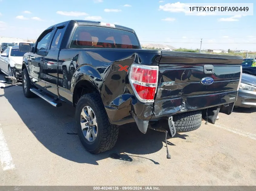 2013 Ford F-150 Super Cab VIN: 1FTFX1CF1DFA90449 Lot: 40246126